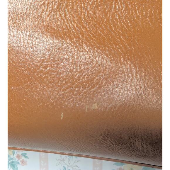 Liz Claiborne Tote Shoulder Bag Large Cognac Double Strap Purse spacious career - Picture 16 of 16